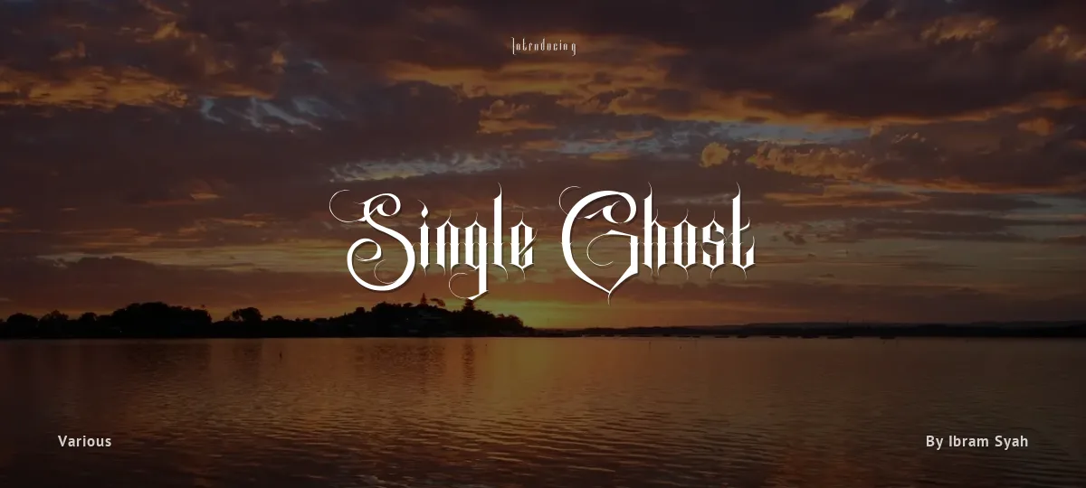Single Ghost font preview