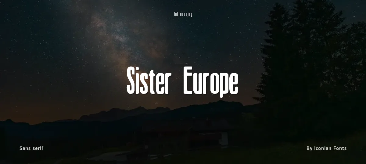 Sister Europe font preview