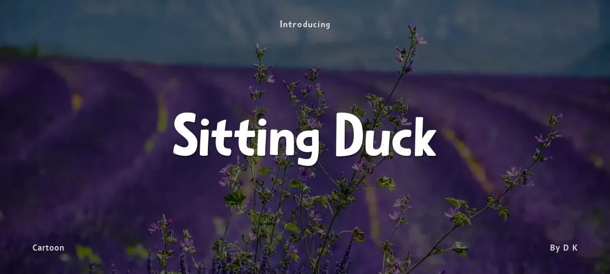 Sitting Duck font preview