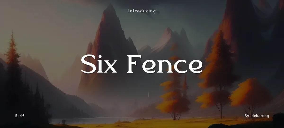 Six Fence font preview