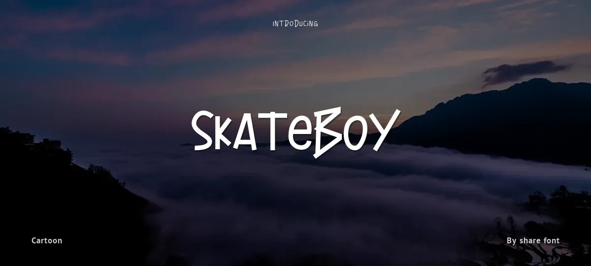Skateboy font preview