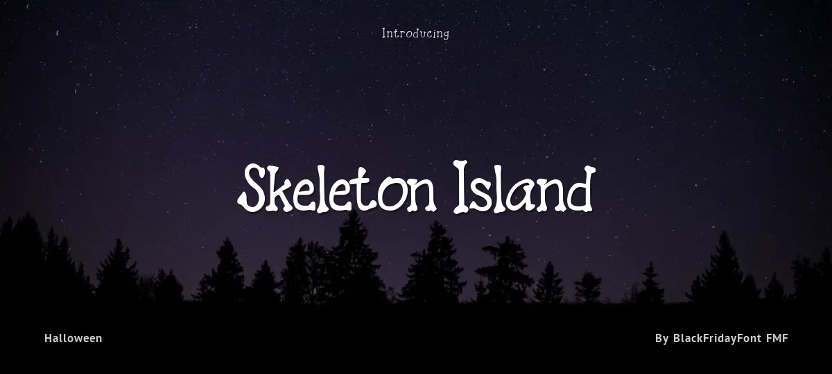 Skeleton Island font preview
