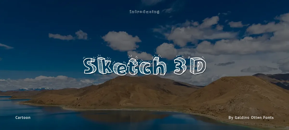 Sketch 3D font preview