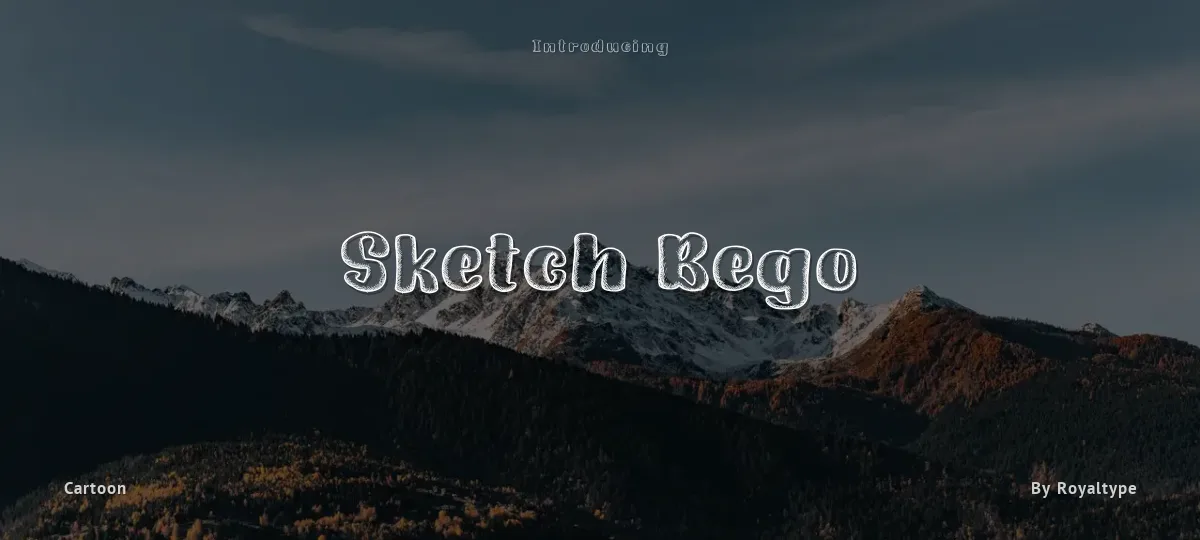 Sketch Bego font preview