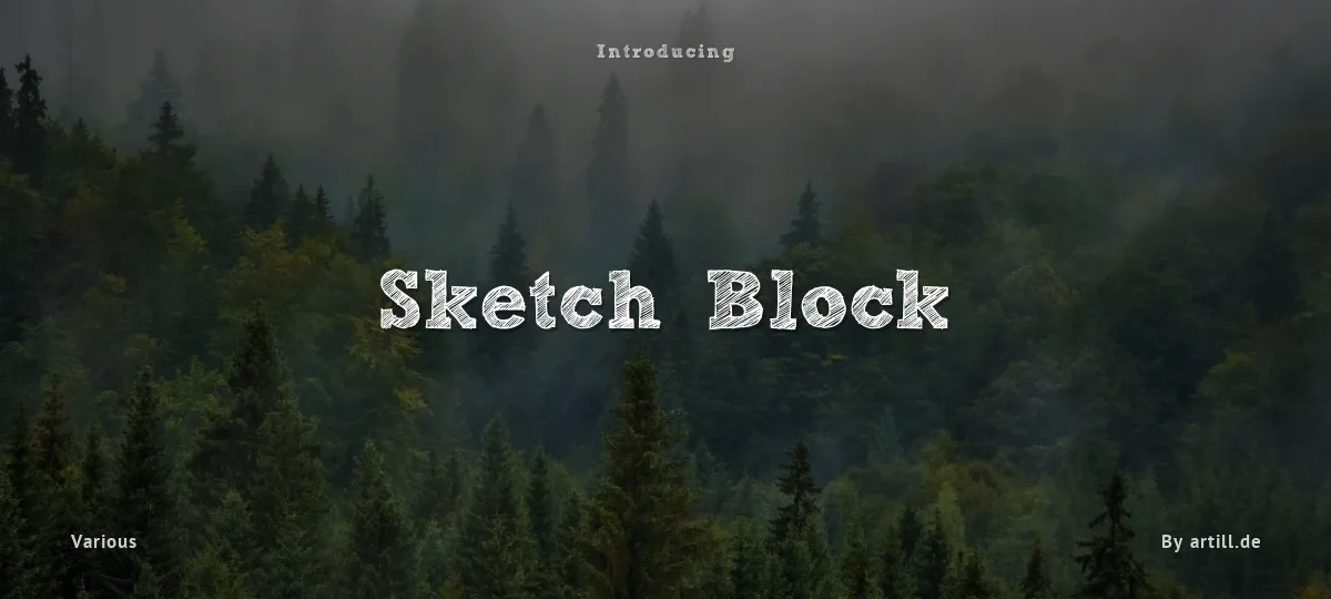 Sketch Block font preview