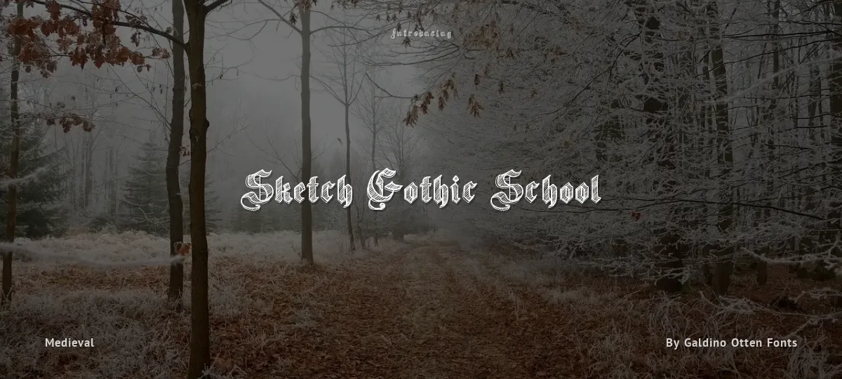 Sketch Gothic School font preview