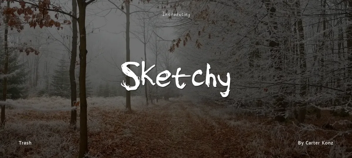 Sketchy font preview