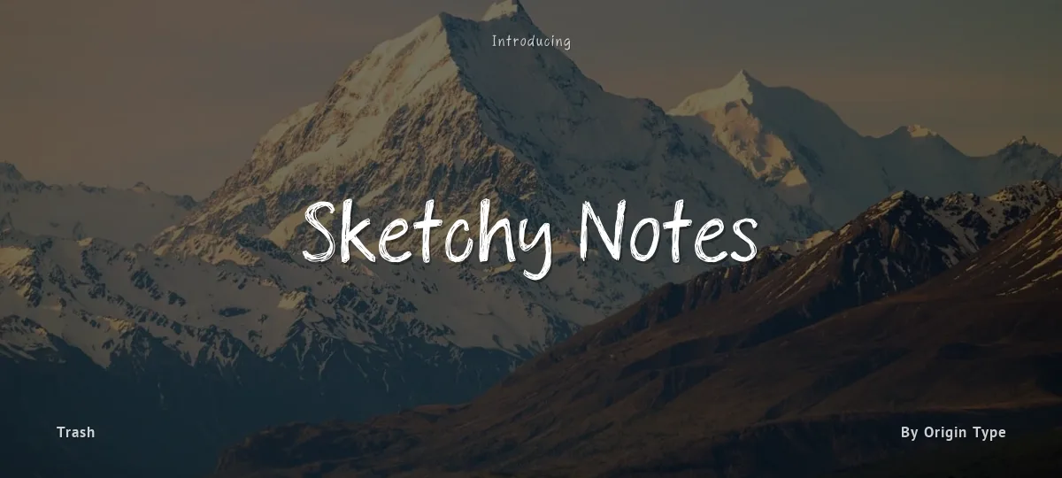 Sketchy Notes font preview