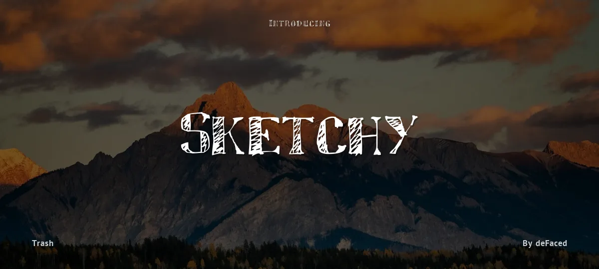 Sketchy font preview
