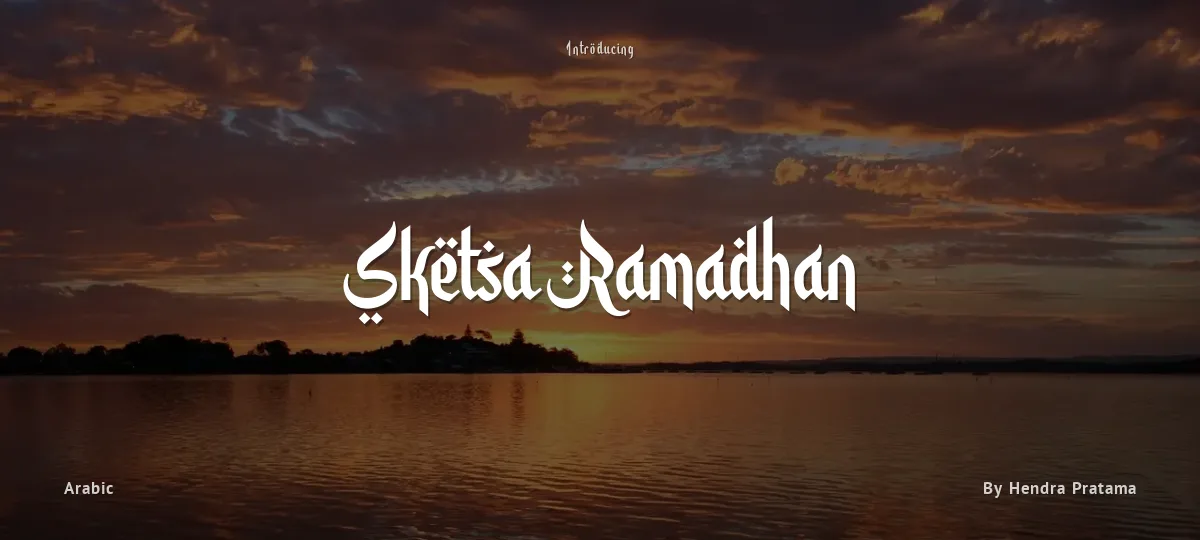 Sketsa Ramadhan font preview