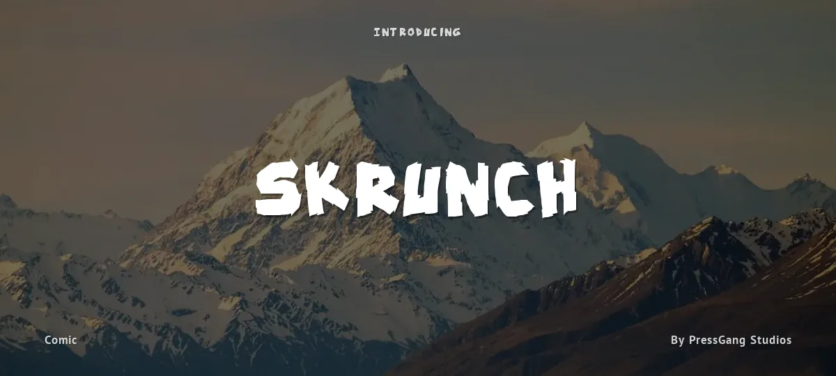 Skrunch font preview