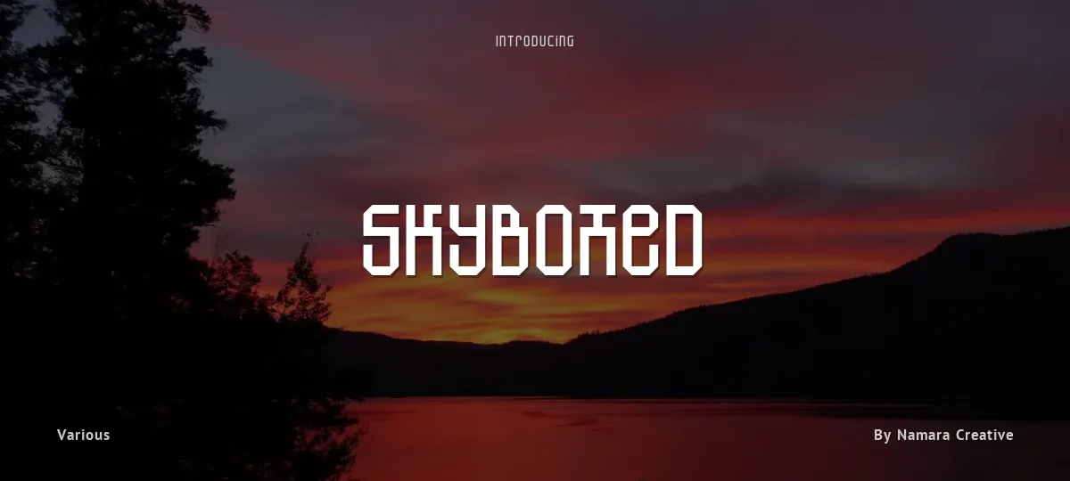 SkyBoxed font preview
