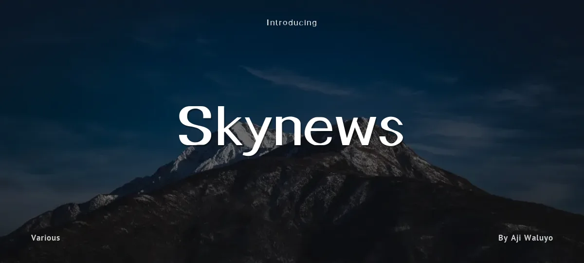 Skynews font preview