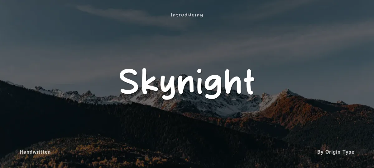 Skynight font preview