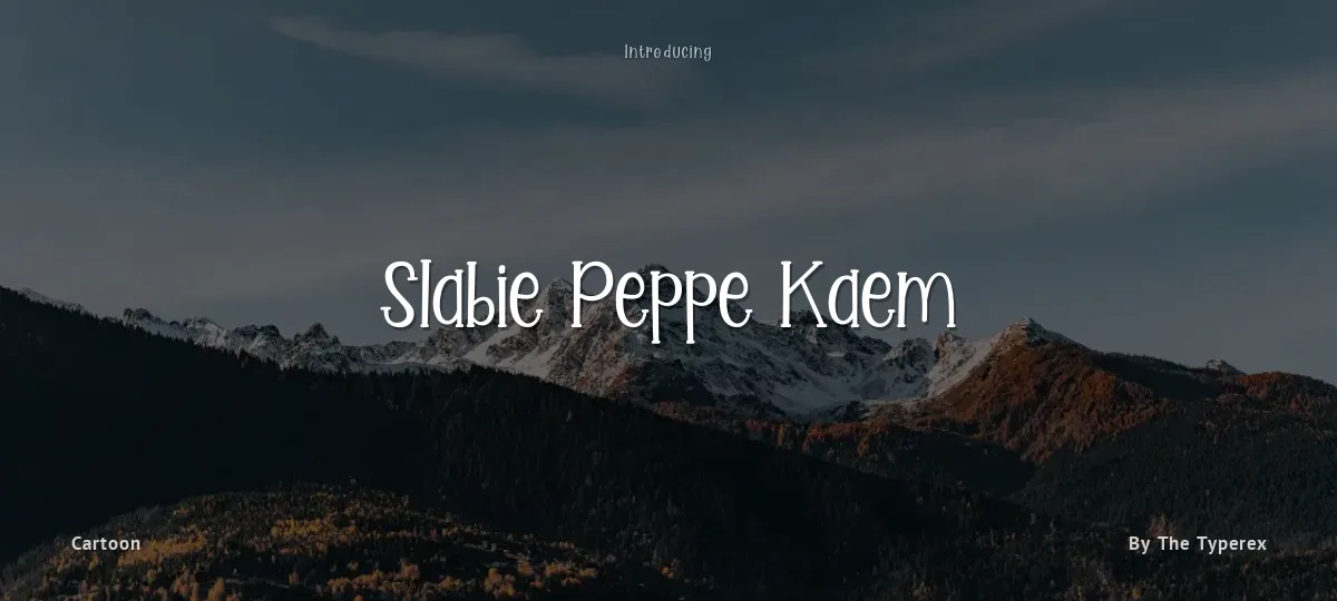 Slabie Peppe Kaem font preview