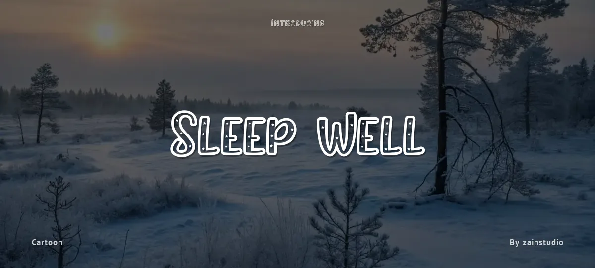 Sleep Well font preview