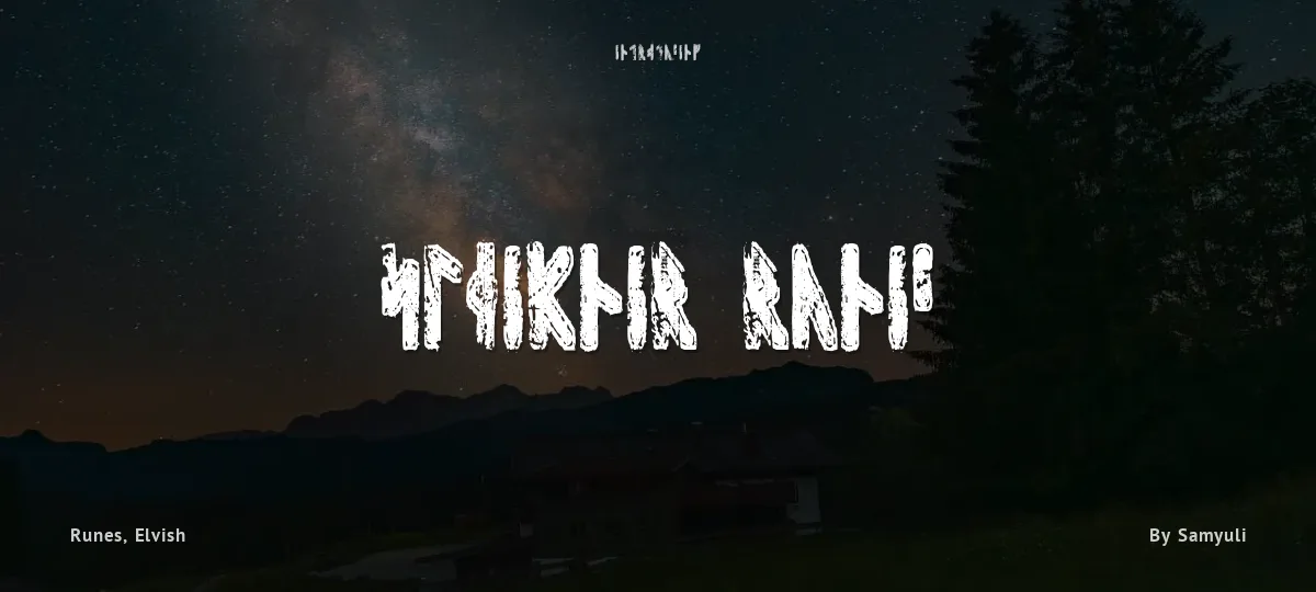 Sleipnir Runic font preview