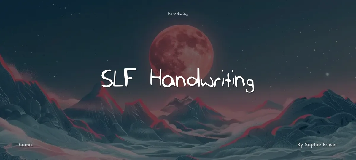 SLF Handwriting font preview