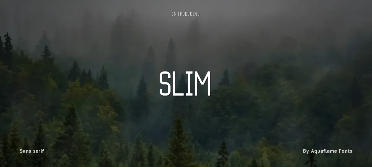 Slim font preview