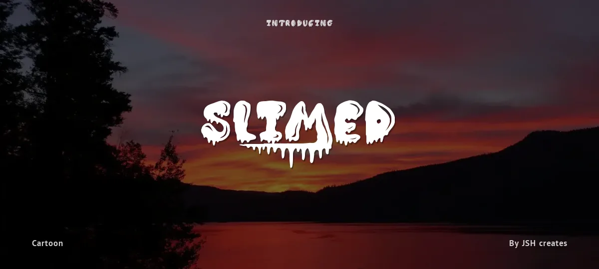 Slimed font preview