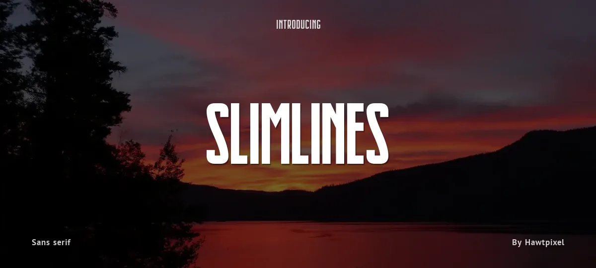 Slimlines font preview