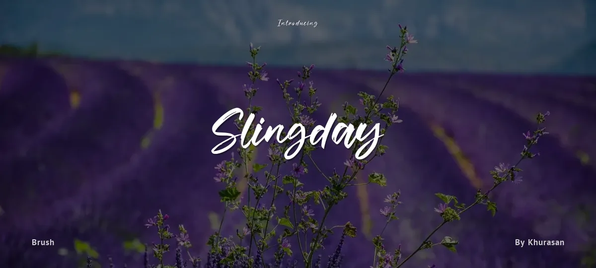 Slingday font preview