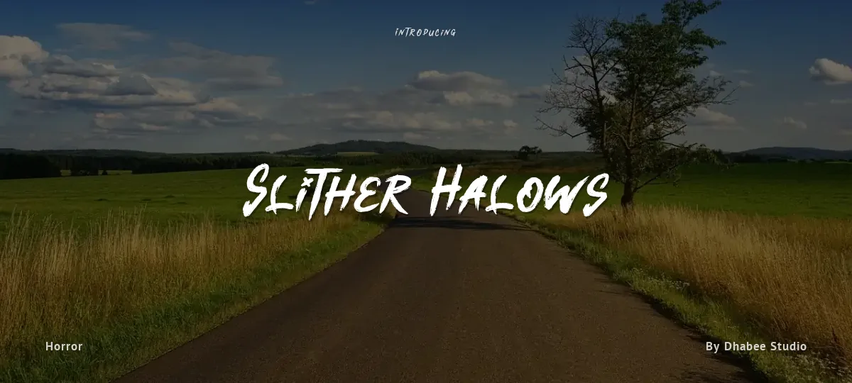 Slither Halows font preview