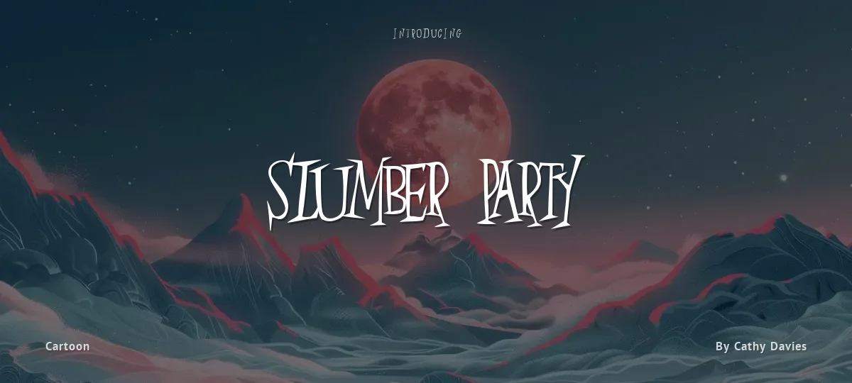Slumber Party font preview