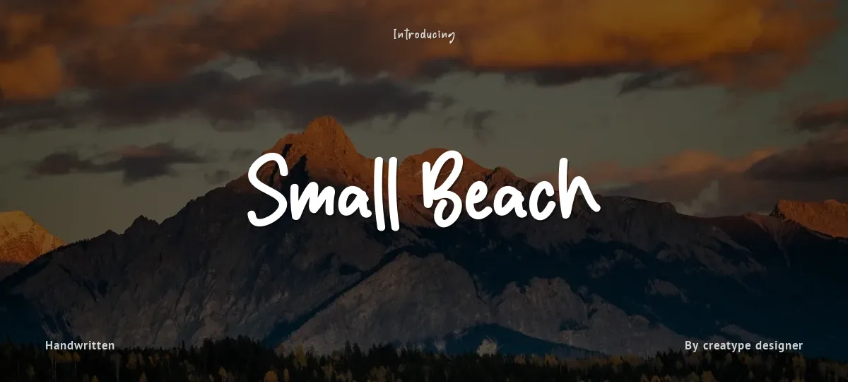 Small Beach font preview
