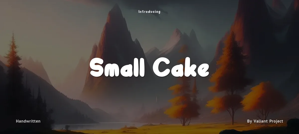 Small Cake font preview