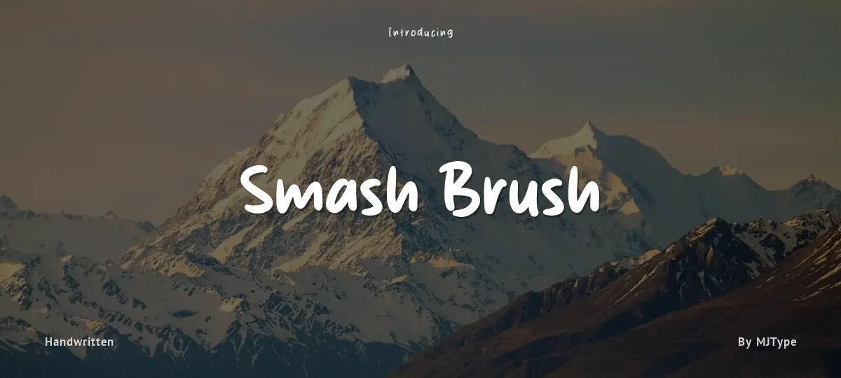 Smash Brush font preview