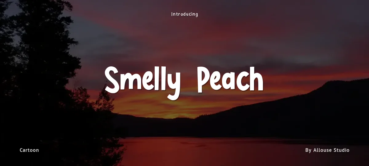 Smelly Peach font preview