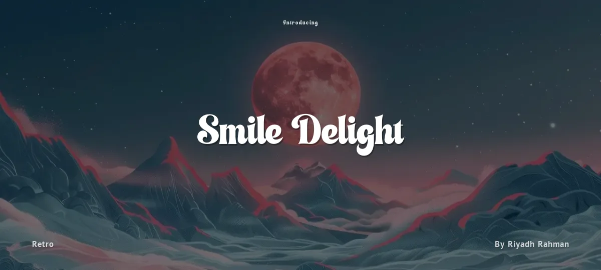 Smile Delight font preview