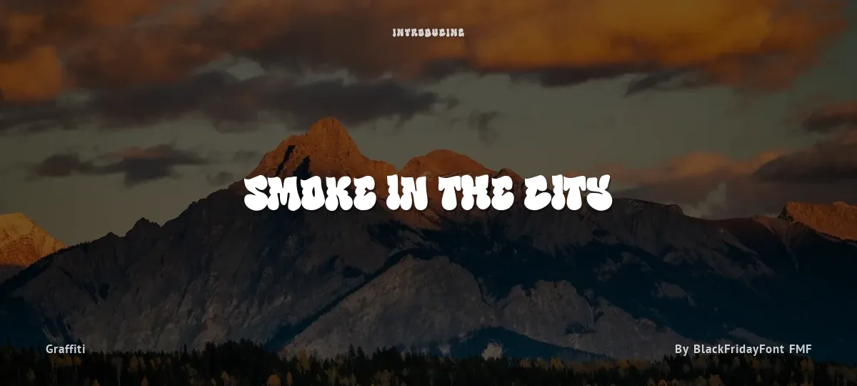 Smoke in the City font preview