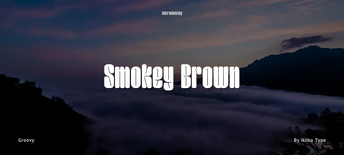 Smokey Brown font preview