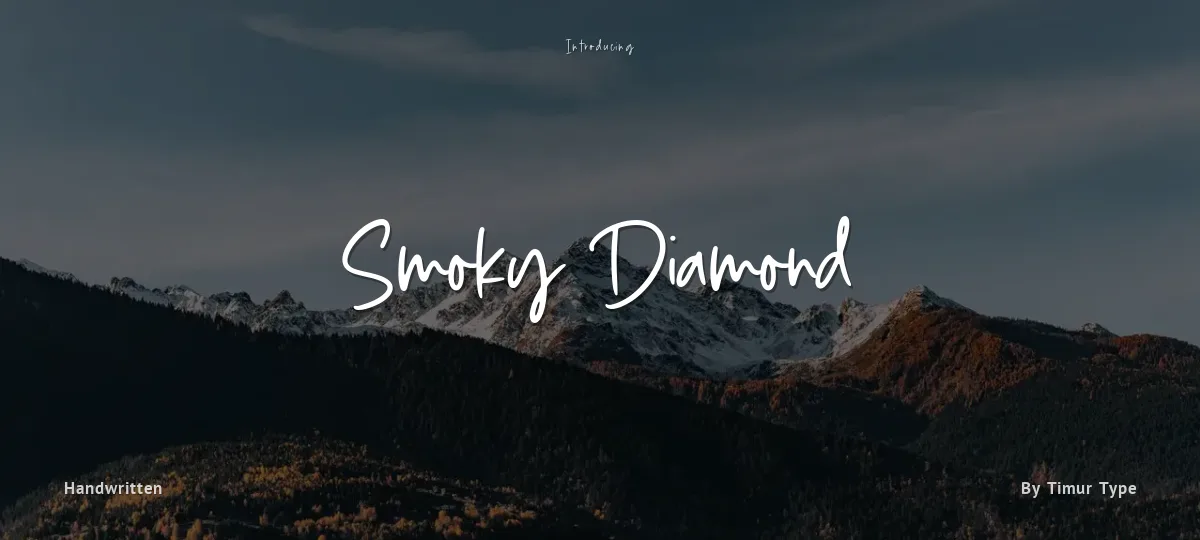 Smoky Diamond font preview