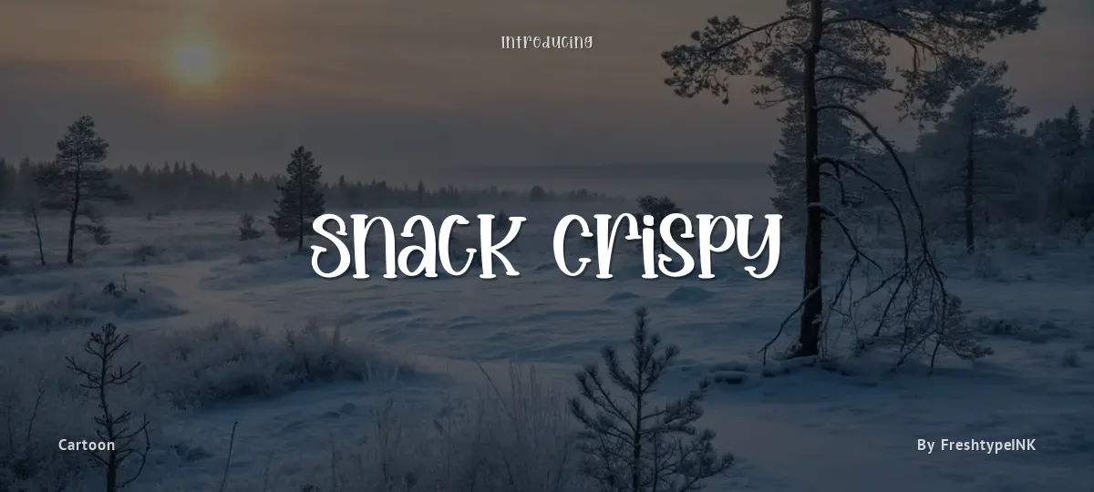Snack Crispy font preview