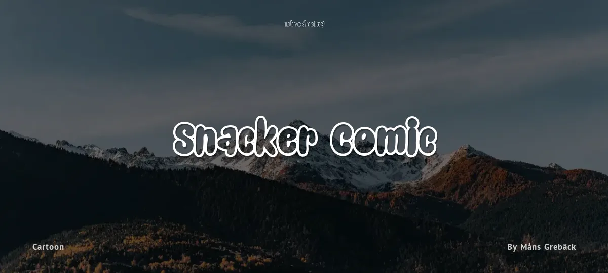 Snacker Comic font preview