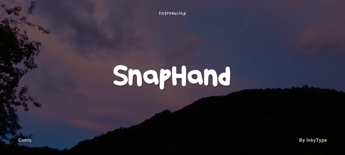 SnapHand font preview