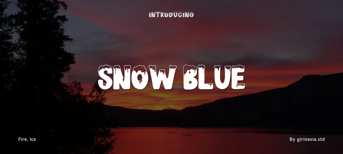 Snow Blue font preview