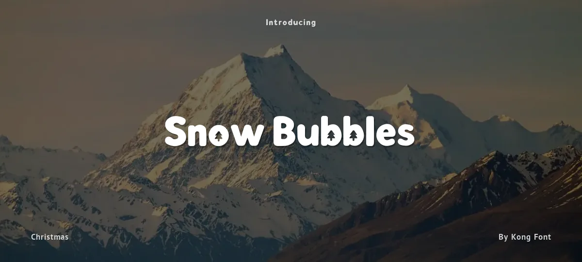 Snow Bubbles font preview