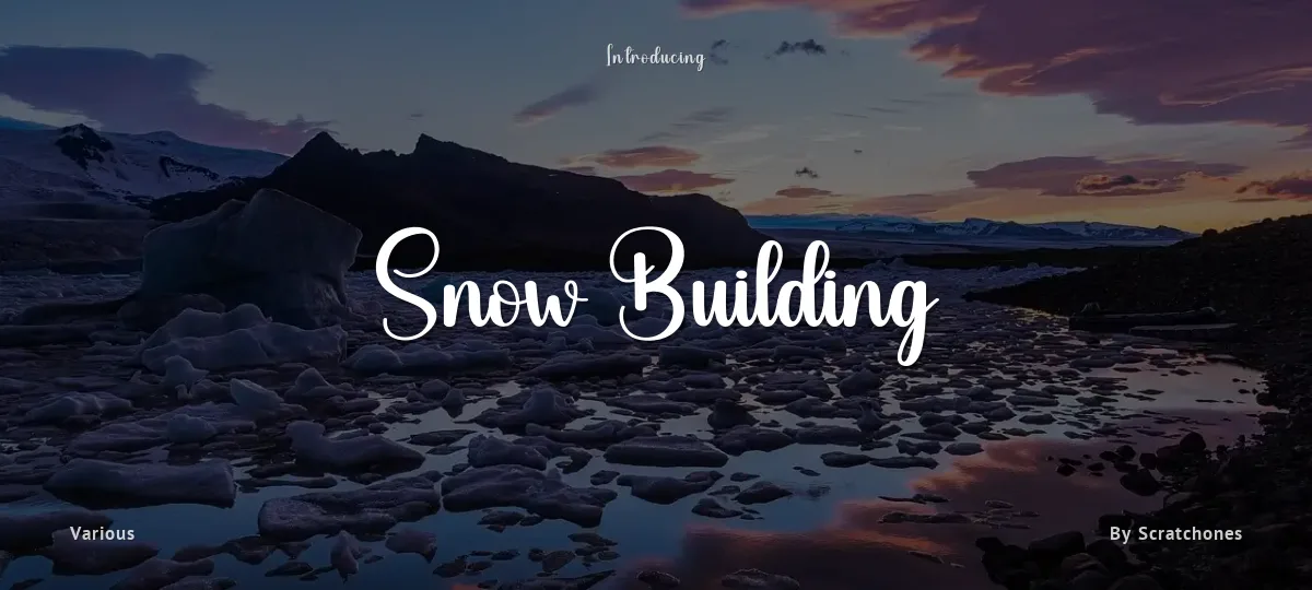 Snow Building font preview