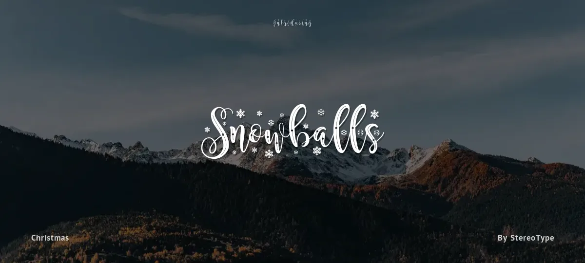 Snowballs font preview
