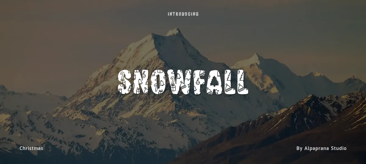 Snowfall font preview