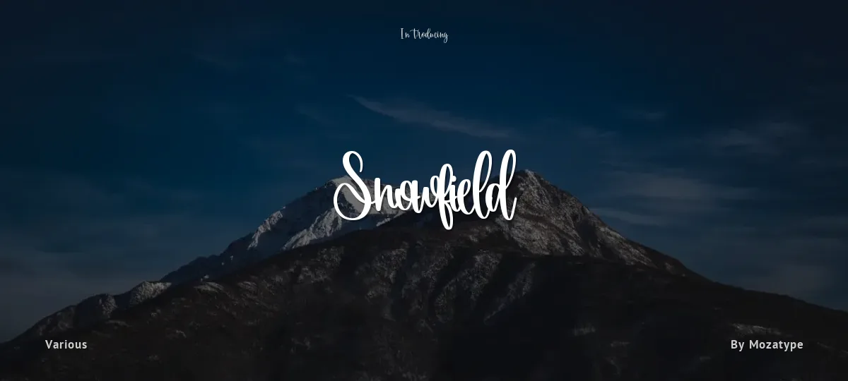 Snowfield font preview