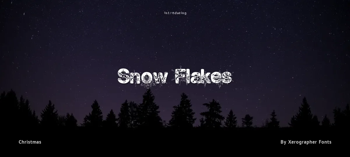 Snow Flakes font preview