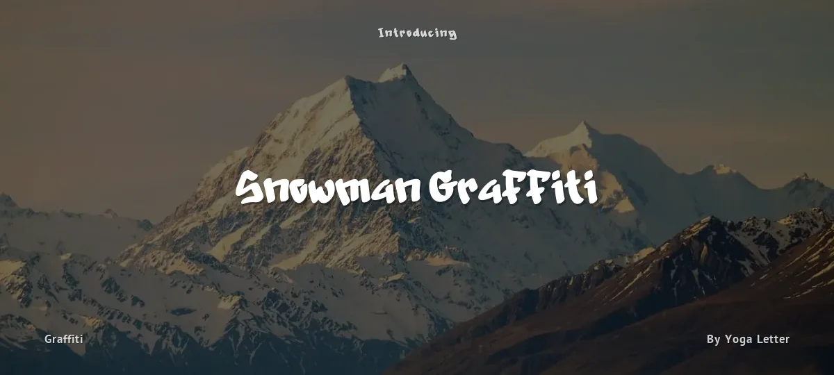 Snowman Graffiti font preview
