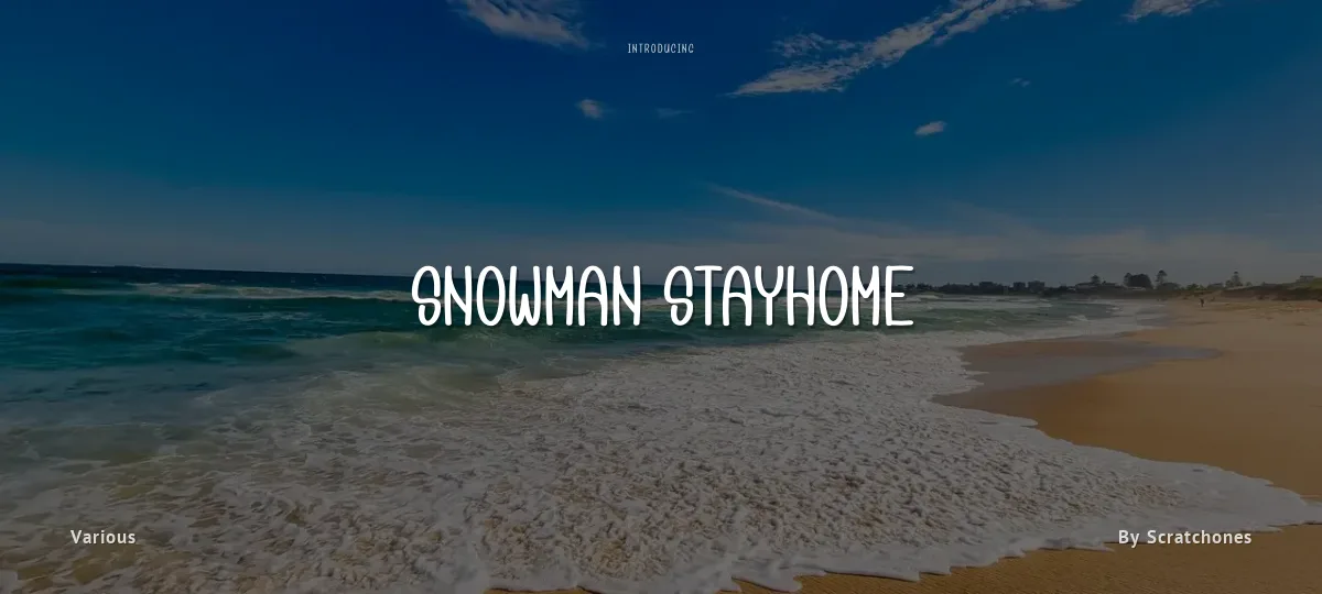 Snowman Stayhome font preview