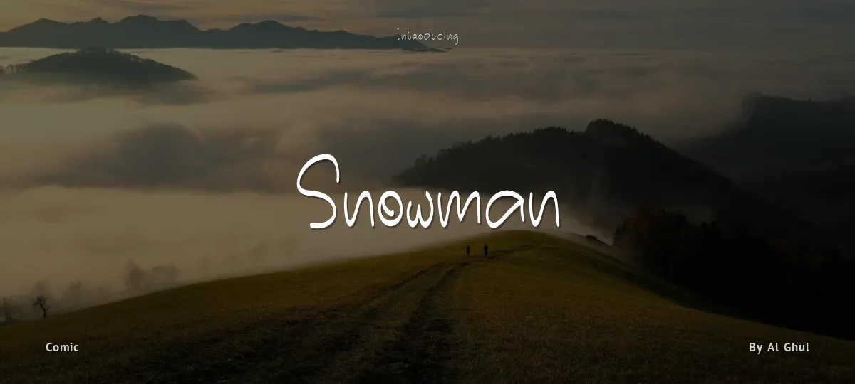 Snowman font preview