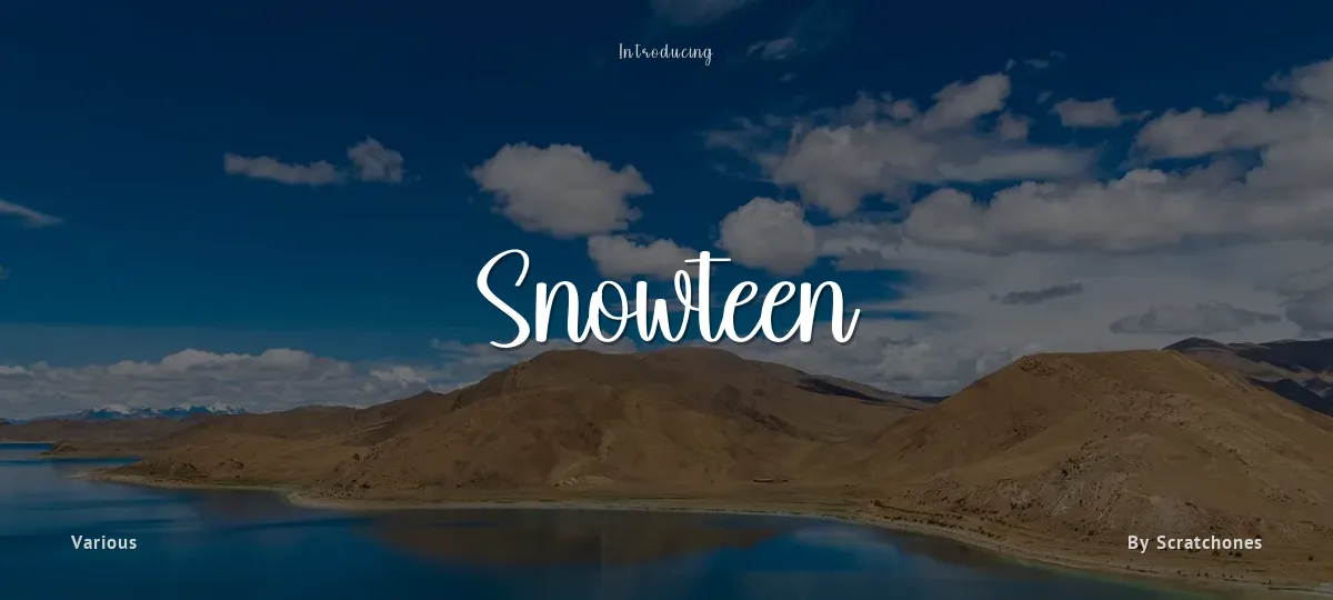 Snowteen font preview